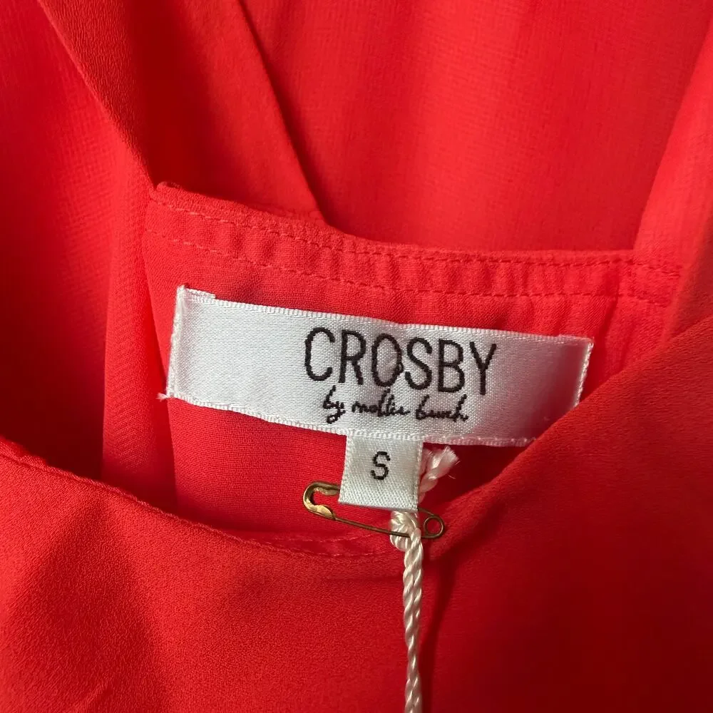 CROSBY by Mollie Burch Virginia Ruffle Tank in Salsa Red NWT Size S - Picture 5 of 7